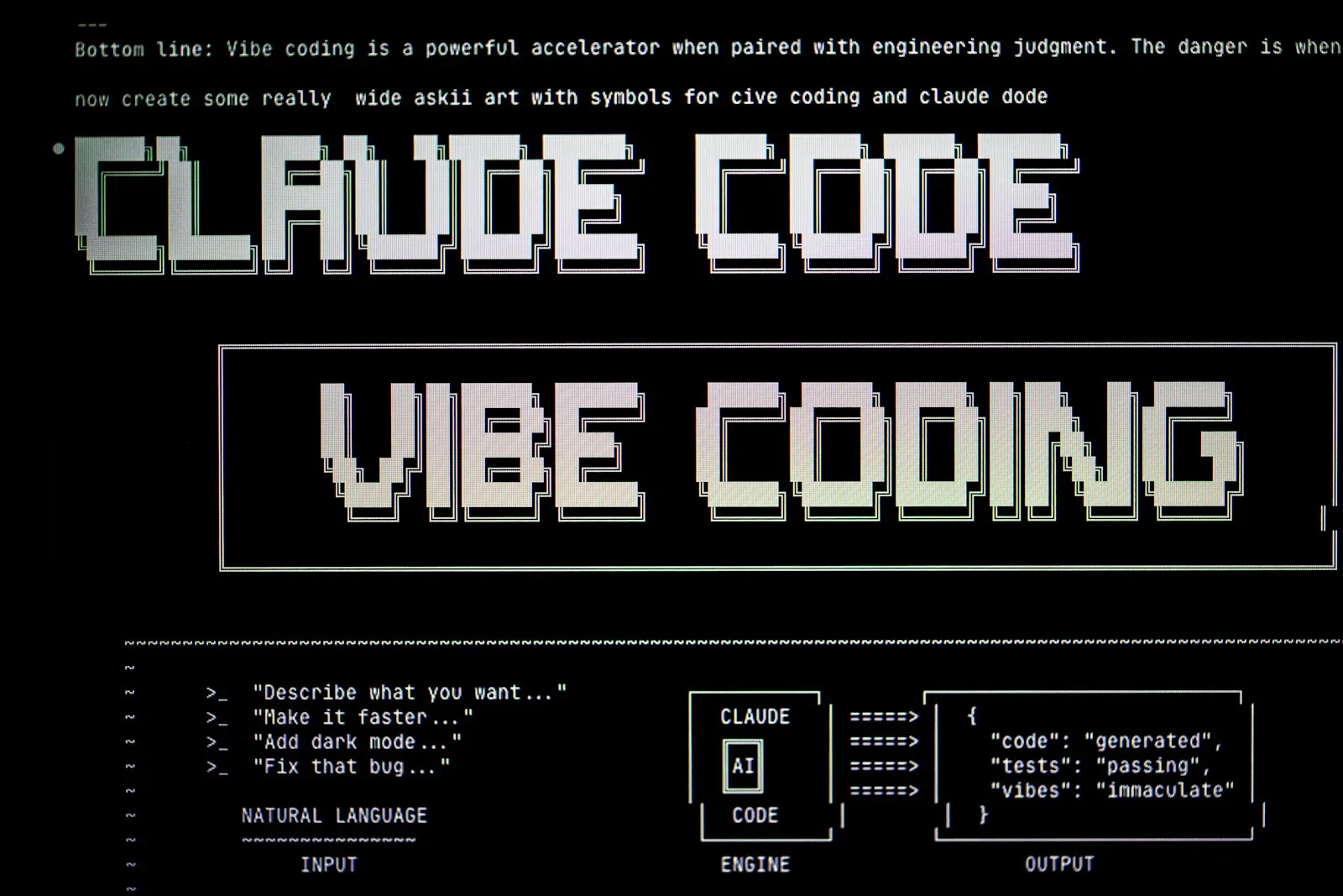 Digital art with text claude code and vibe coding